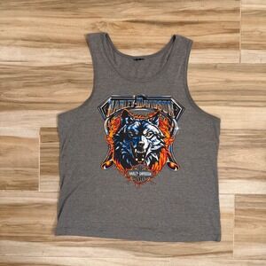 Harley-Davidson Wolf Alligator Alley Fort Lauderdale Tank Top Gray Mens XL 2024